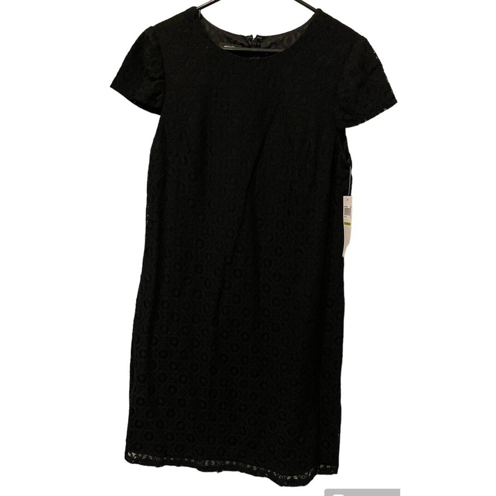 Suzi Chin Black Lace Shift Dress Size 14 NWT